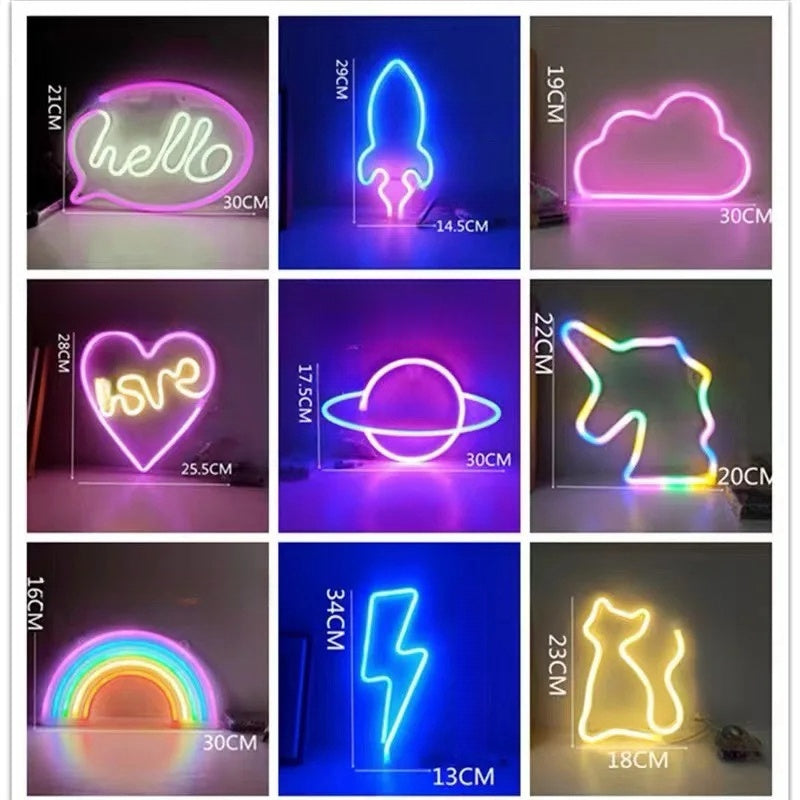 Party Neon LED Lighting, Battery Powered
