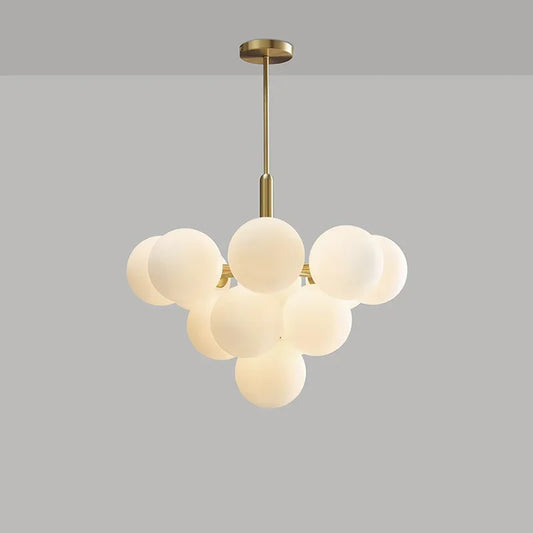 Florence White Glass Chandelier