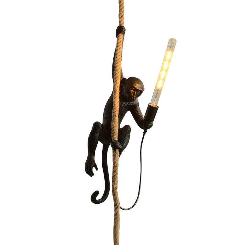 Climber Monkey Resin Wall Light