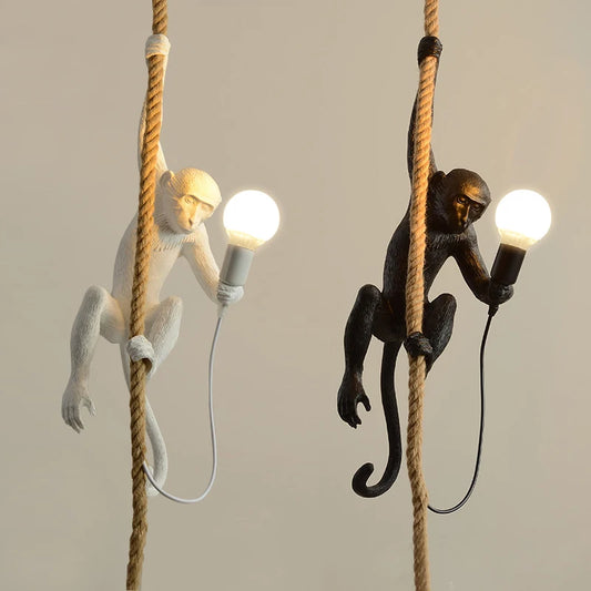 Modern Monkey Decor Resin Wall Lamp