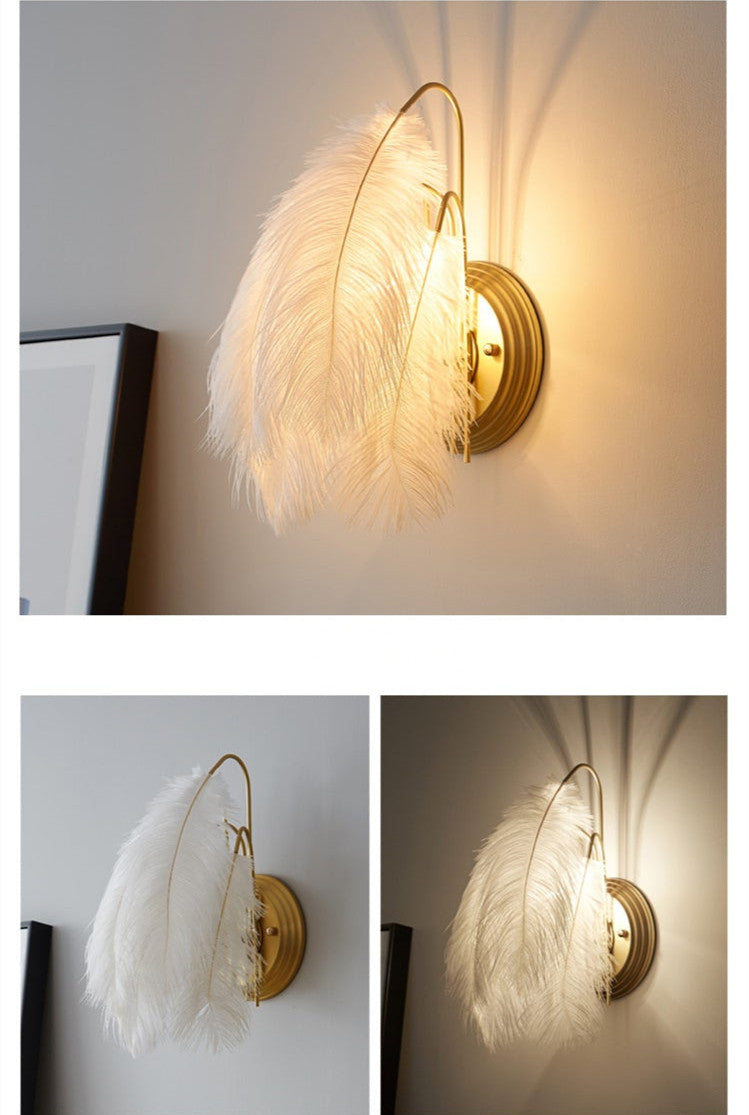Scandinavian Feather wall light