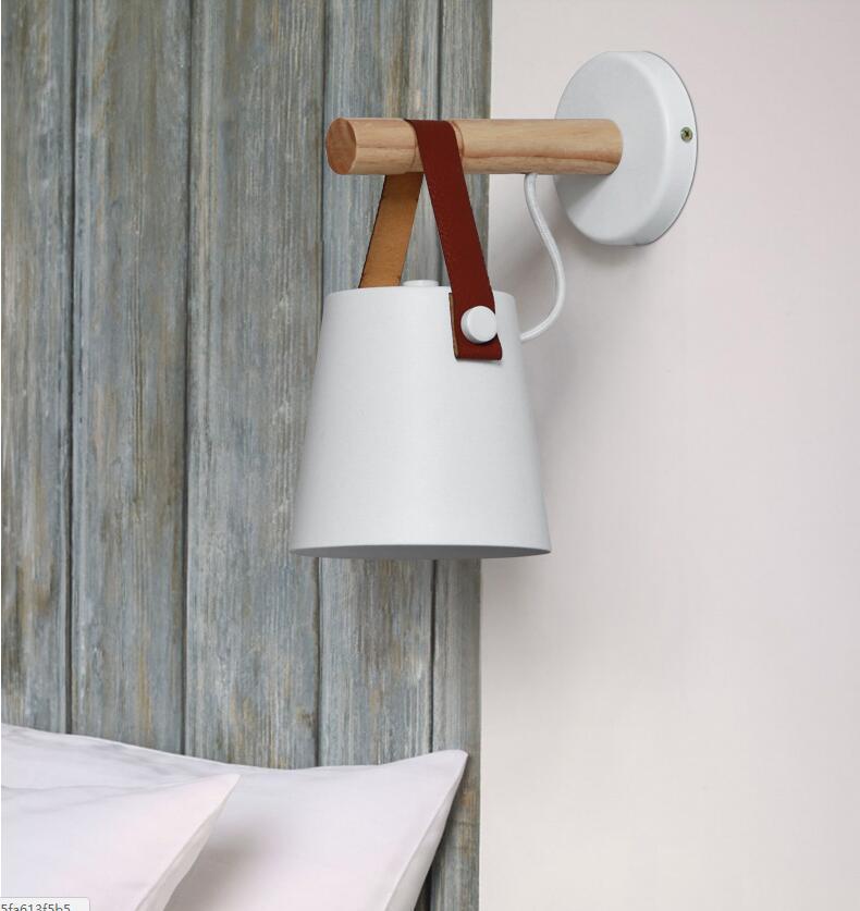 Nordic Wood & Leather Sconce