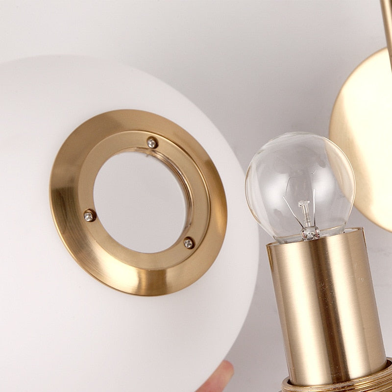 Sloped Globe Glass Pendant Light
