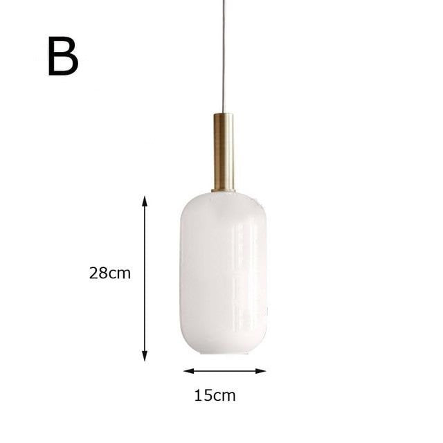 Nordic Milk White Glass Pendant Light