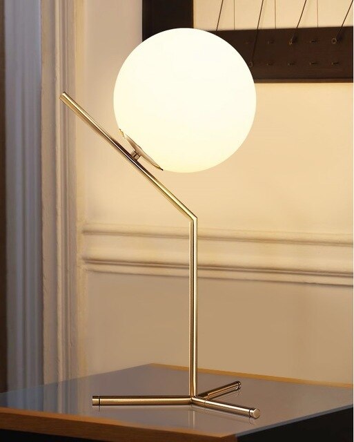 Sloped Globe Glass Wall Lamp