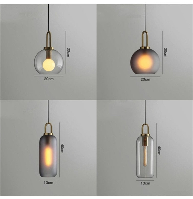 Luxury Penthouse Frosted Pendant Light Grey