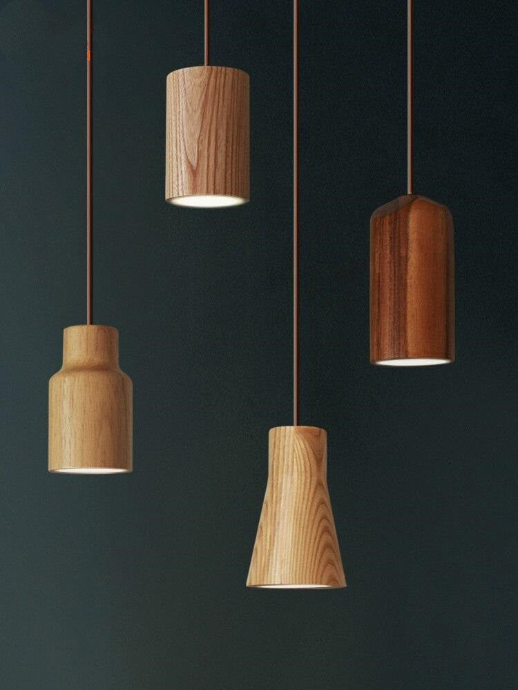 Japanese Minimalist Wood Pendant Light