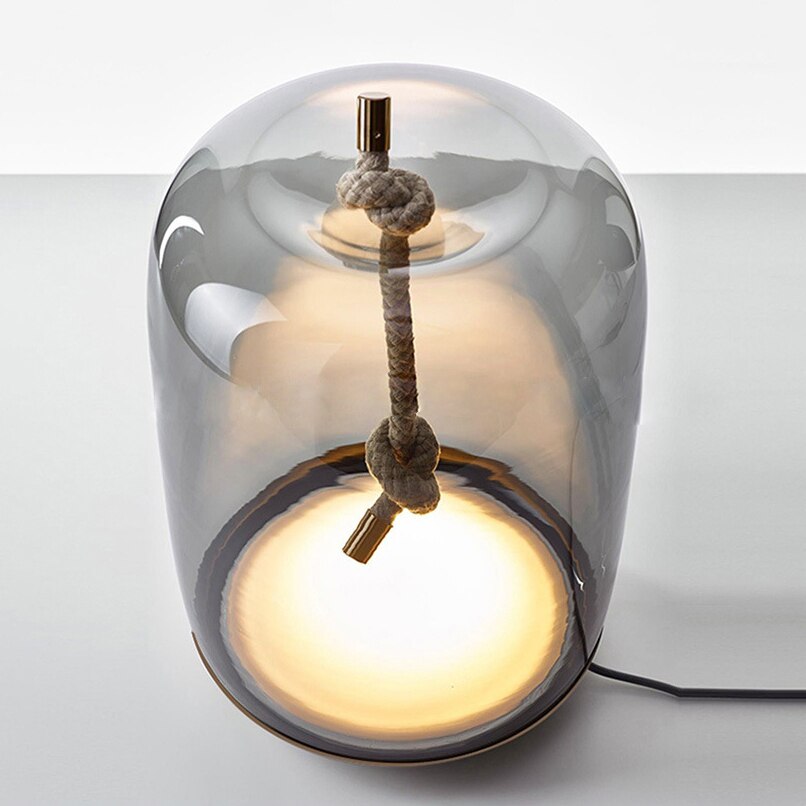 Dawnview Glass Cloche Table Lamp